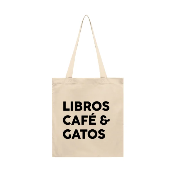Tote Bag Libros Café Gatos
