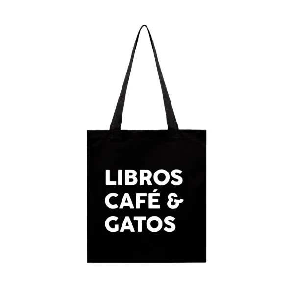 Tote Bag Libros Café Gatos