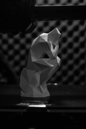 Peça decorativa produzida em impressão 3D
