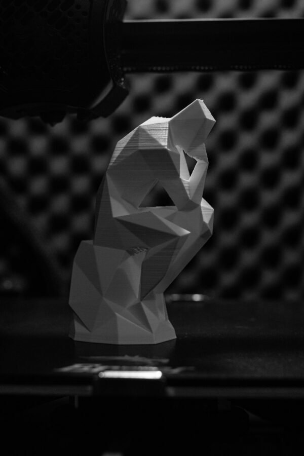 Peça decorativa produzida em impressão 3D