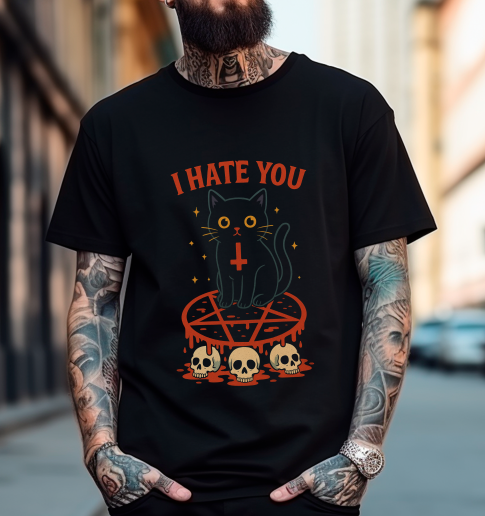 T-shirt Gato I Hate You